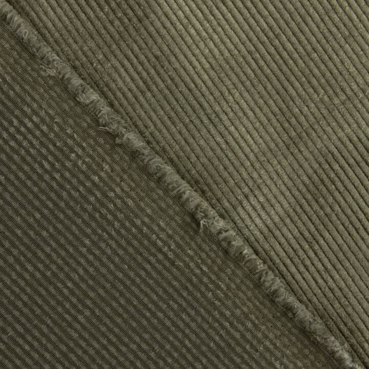 Forest Green Washed Corded Corduroy - Ribes y Casals