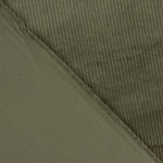 Olive Green Washed Effect Stretch Corduroy - Ribes y Casals