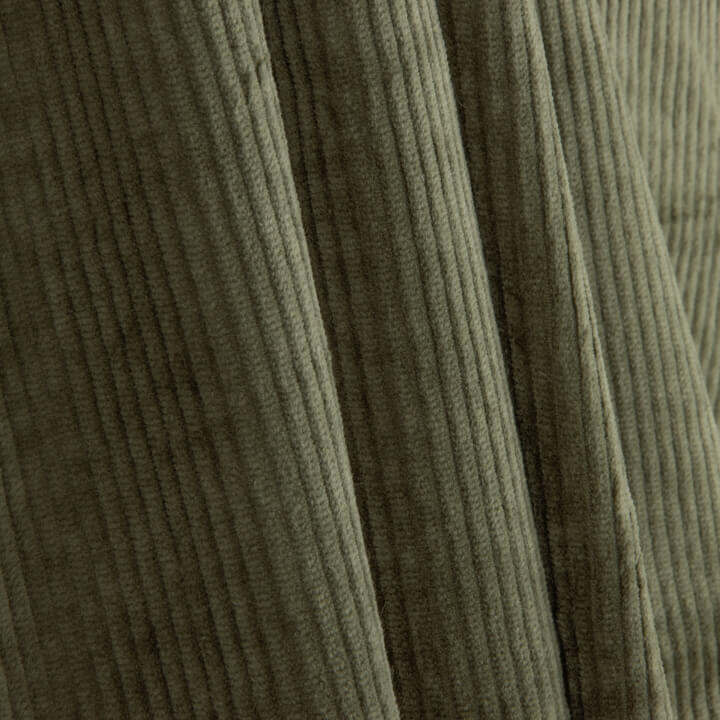 Olive Green Washed Effect Stretch Corduroy - Ribes y Casals
