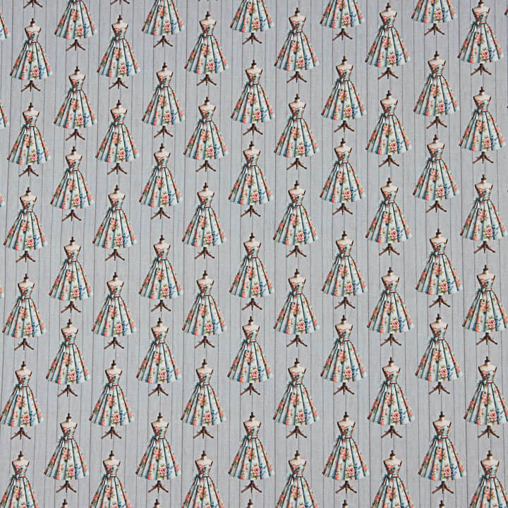 Grey Couture Printed Percale - Ribes y Casals