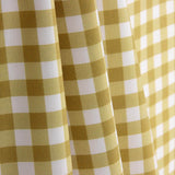 Medium ochre checked printed percale - Ribes y Casals