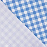Medium blue checked printed percale - Ribes y Casals