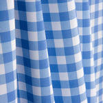 Medium blue checked printed percale - Ribes y Casals