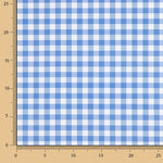 Medium blue checked printed percale - Ribes y Casals