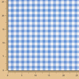 Medium blue checked printed percale - Ribes y Casals