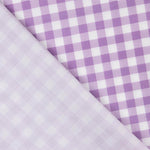 Medium mauve checked printed percale - Ribes y Casals