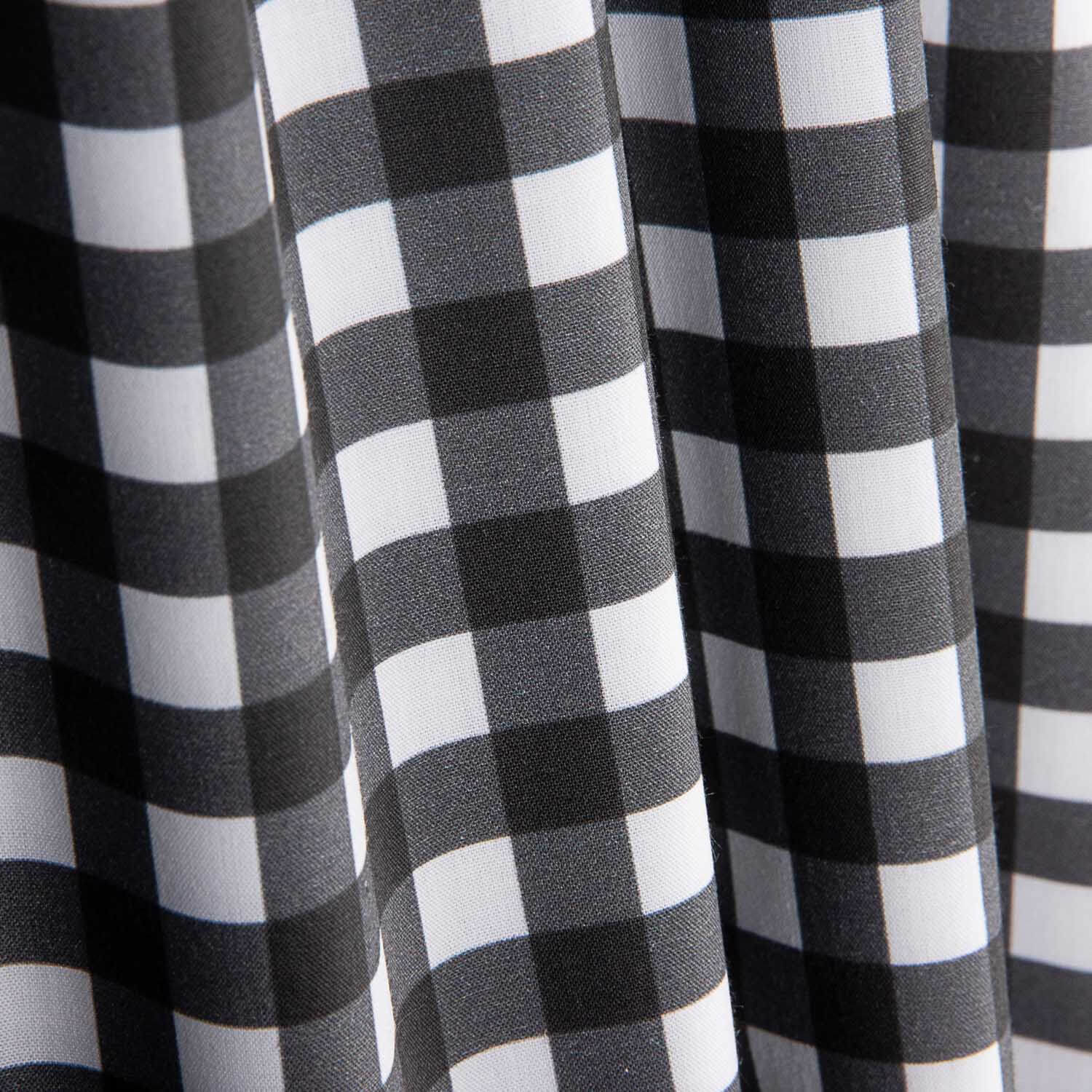 Black and white checked percale fabric - Ribes y Casals