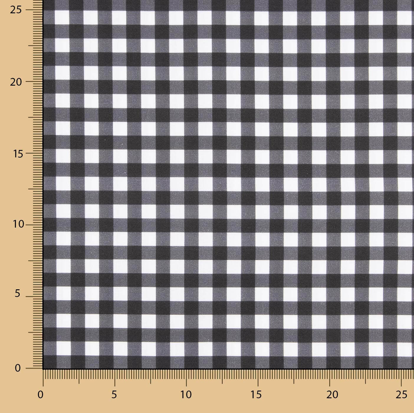 Black and white checked percale fabric - Ribes y Casals