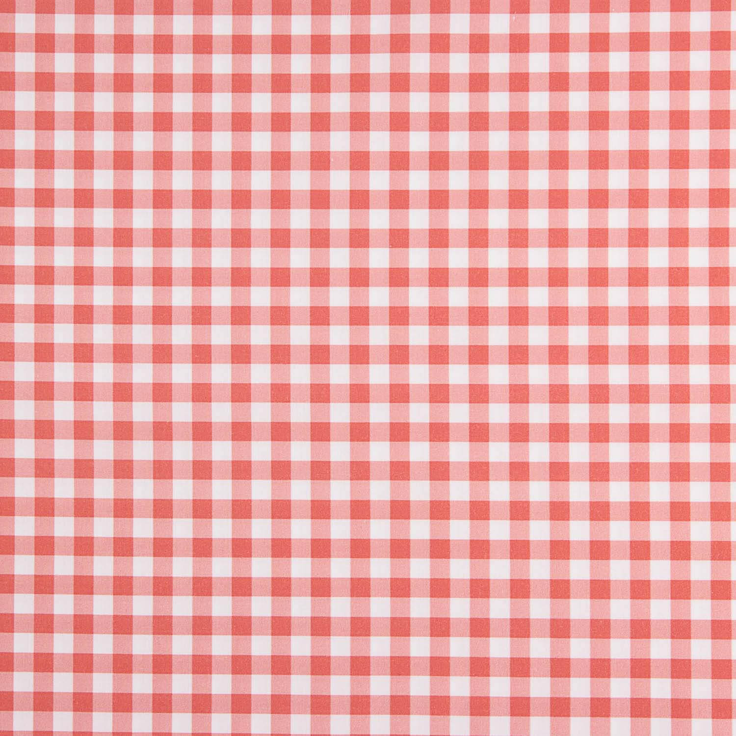 Medium red checkered printed percale - Ribes y Casals