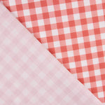 Medium red checkered printed percale - Ribes y Casals