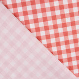 Medium red checkered printed percale - Ribes y Casals