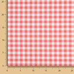 Medium red checkered printed percale - Ribes y Casals