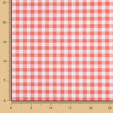 Medium red checkered printed percale - Ribes y Casals