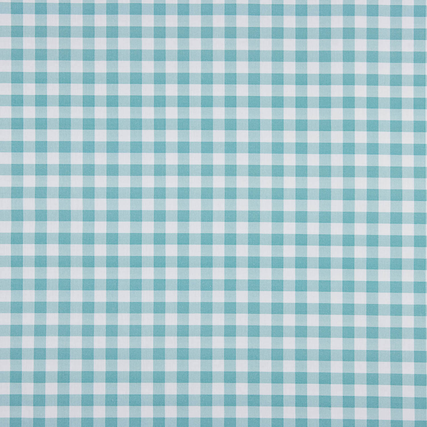 Medium turquoise checked printed percale - Ribes y Casals