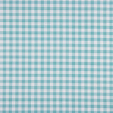 Medium turquoise checked printed percale - Ribes y Casals