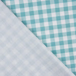 Medium turquoise checked printed percale - Ribes y Casals