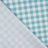 Medium turquoise checked printed percale - Ribes y Casals