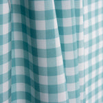 Medium turquoise checked printed percale - Ribes y Casals