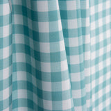 Medium turquoise checked printed percale - Ribes y Casals
