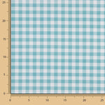 Medium turquoise checked printed percale - Ribes y Casals