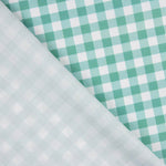 Medium green square printed percale - Ribes y Casals