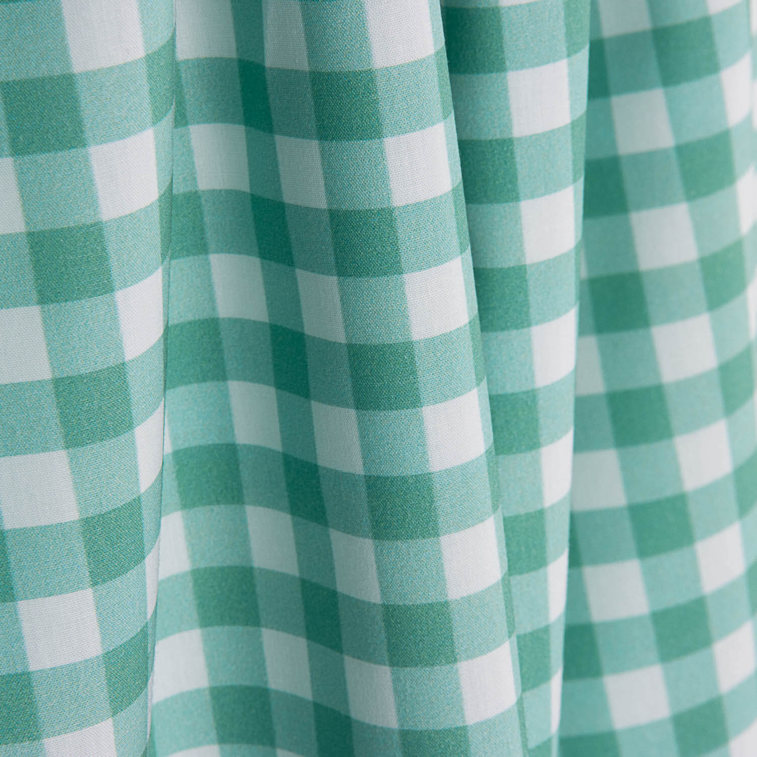 Medium green square printed percale - Ribes y Casals