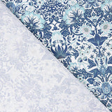 Blue Coralia Printed Percale - Ribes y Casals