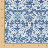 Blue Coralia Printed Percale - Ribes y Casals