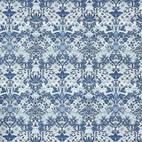 Blue Coralia Printed Percale - Ribes y Casals