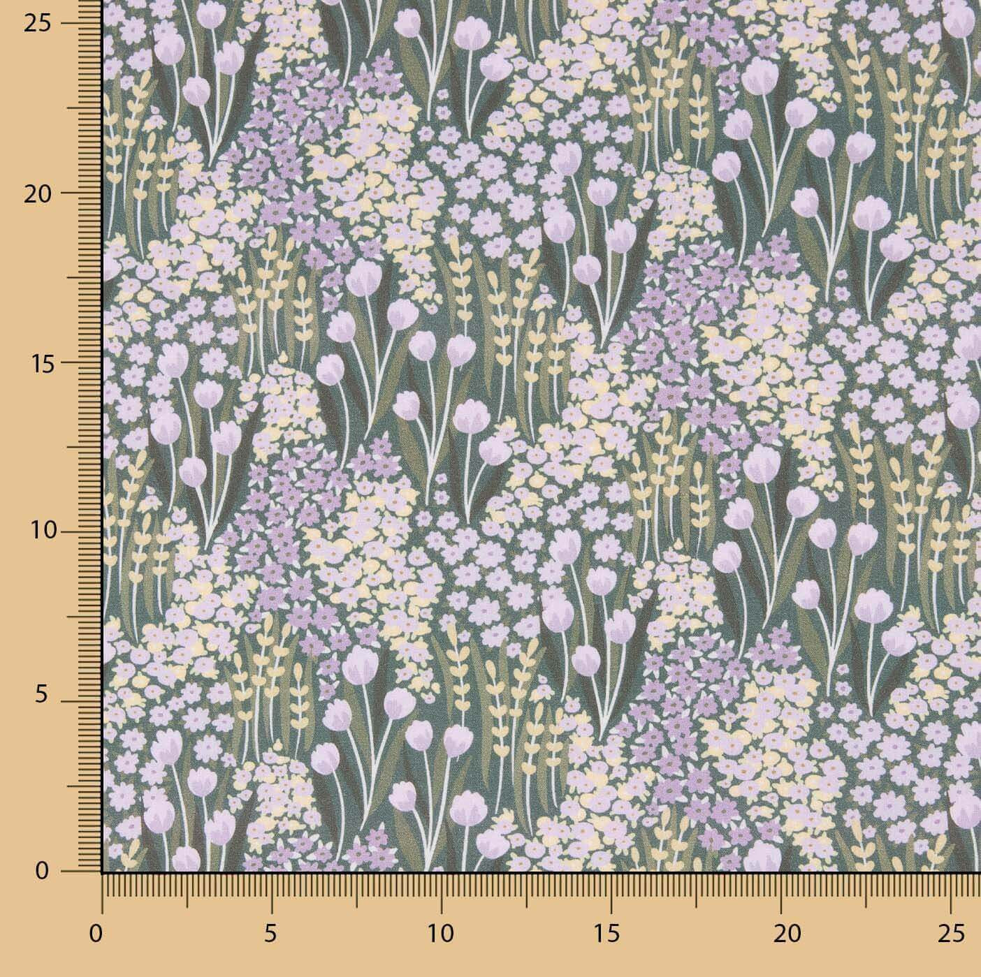 Lavender and Sage Printed Percale - Ribes y Casals