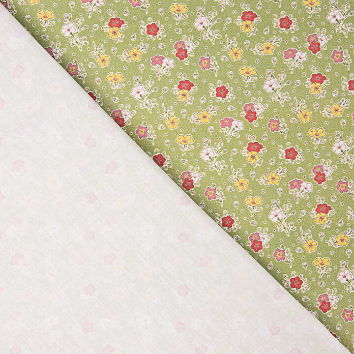 Milena Green Printed Percale - Ribes y Casals