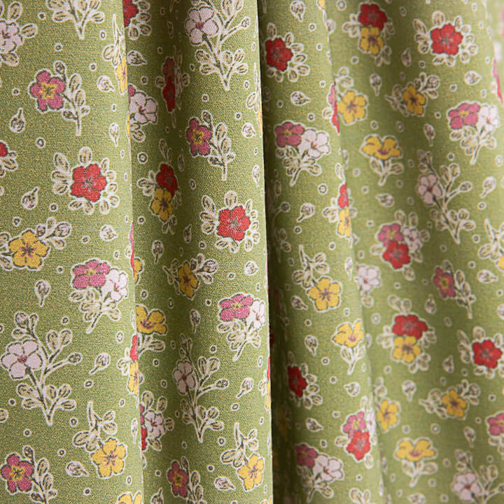 Milena Green Printed Percale - Ribes y Casals
