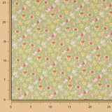 Milena Green Printed Percale - Ribes y Casals