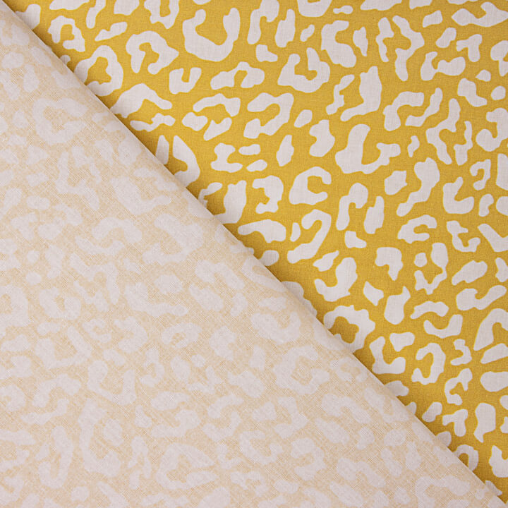 Mustard-coloured Nairobi Printed Percale - Ribes y Casals