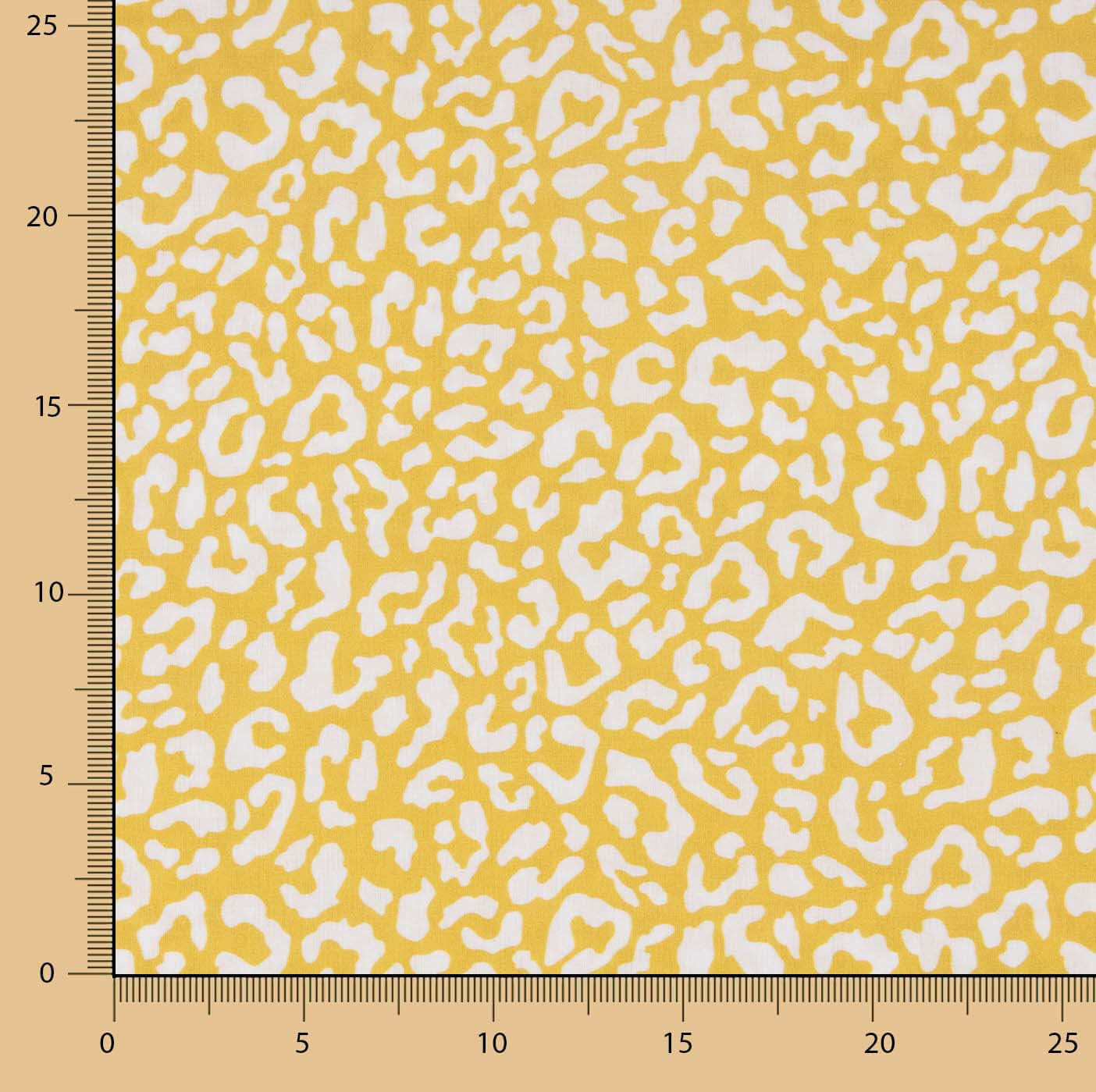 Mustard-coloured Nairobi Printed Percale - Ribes y Casals