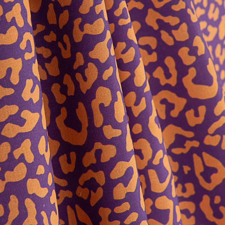 Nairobi Purple Printed Percale - Ribes y Casals