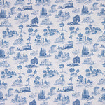 Silke Blue Printed Percale - Ribes y Casals