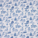 Silke Blue Printed Percale - Ribes y Casals