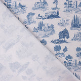 Silke Blue Printed Percale - Ribes y Casals