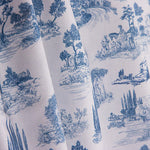 Silke Blue Printed Percale - Ribes y Casals