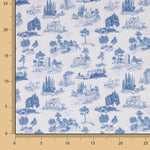 Silke Blue Printed Percale - Ribes y Casals