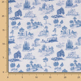 Silke Blue Printed Percale - Ribes y Casals