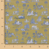 Silke Olive Green Printed Percale - Ribes y Casals