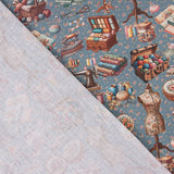 Atelier Blue Printed Percale - Ribes y Casals