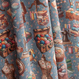 Atelier Blue Printed Percale - Ribes y Casals