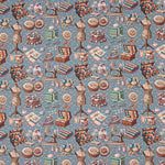 Atelier Blue Printed Percale - Ribes y Casals