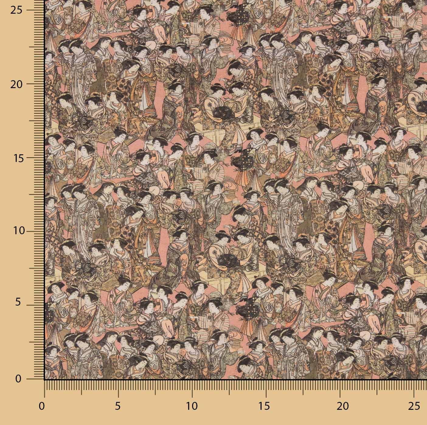 Kyoto Pink Printed Percale - Ribes y Casals