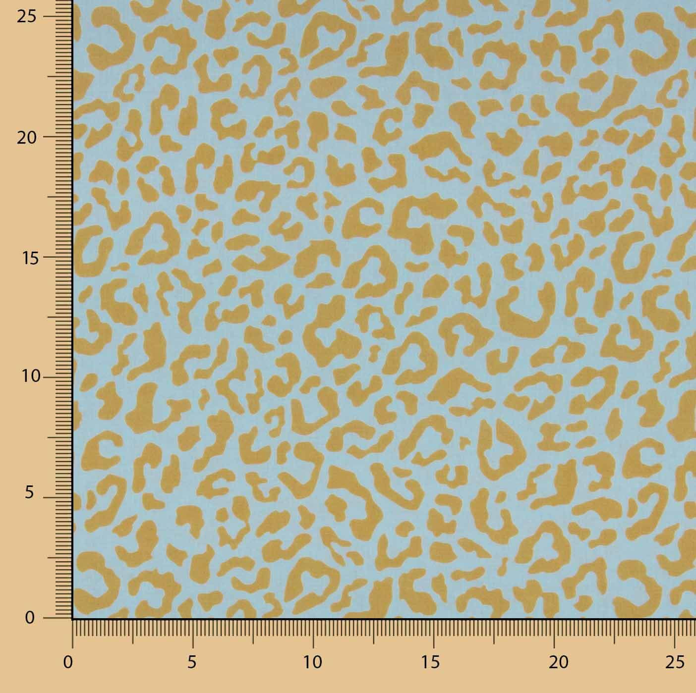Nairobi Mustard Blue Printed Percale - Ribes y Casals