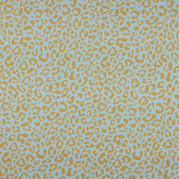 Nairobi Mustard Blue Printed Percale - Ribes y Casals
