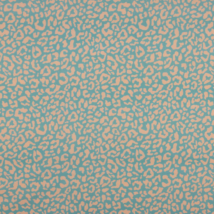 Nairobi Printed Percale – Pink and Aquamarine - Ribes y Casals